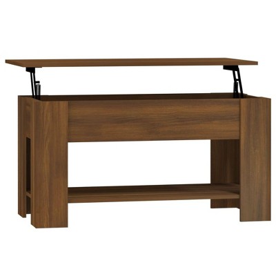 vidaXL Coffee Table Brown Oak 39.8"x19.3"x20.5" Engineered Wood