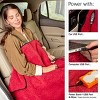 Heated Blanket 2-Pack - USB-Powered Fleece Throw Blankets for Travel, Home, Office, or Camping - Winter Car Accessories by Stalwart (Red) - 4 of 4