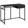 Vynxaria Computer Desk, Home Office, Laptop, Storage Drawer, 42"l, Work, Black Laminate, Black Metal, Contemporary, Modern - 4 of 4