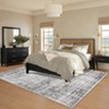 10 x 13 Large Machine Washable Living Room Rug Vintage Distressed Accent Carpet with Non-Slip Backing, Stain-Resistant Oriental Foldable Floor Mat - 3 of 4