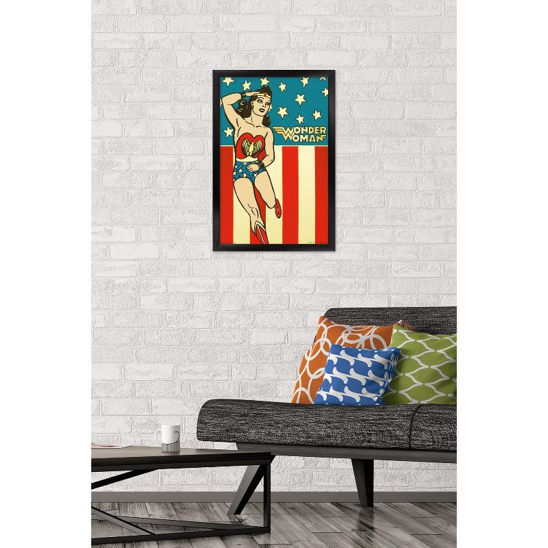 Trends International DC Comics - Wonder Woman - VIntage Framed Wall Poster Prints, 2 of 7