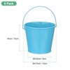 Unique Bargains Galvanized Metal Rustic Multipurpose Bucket with Handle 6 Pcs - 2 of 4