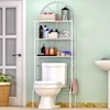 YIYIBYUS Over the Toilet Storage Rack, 3 Tiers White Bathroom Storage Shelves - 2 of 4