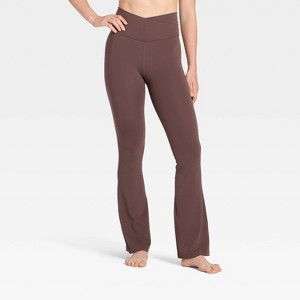 Women's Everyday Soft Crossover Flare Leggings - All In Motion™ - 1 of 4