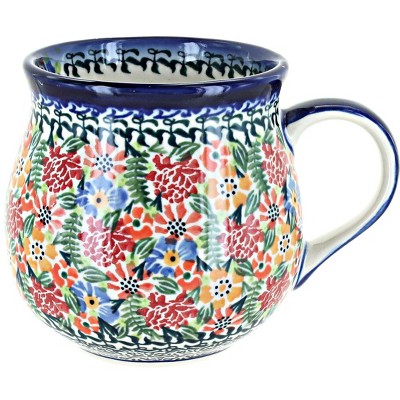 Blue Rose Polish Pottery K04D Galia Large Bubble Mug