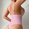 Clotth Women's Sexy Lace Corset Set - Corset with Stockings and Garter Belt, Lace Lingerie Set, Elegant Lingerie for Women, Purple - 4 of 4