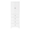 NicBex Bathroom Cabinet with 2 Doors&4 Drawers,Bathroom Floor Cabinet with Adjustable Shelves,Freestanding Storage Cabinet for Bathroom/Office - 2 of 4