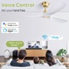 60 Inch Smart Ceiling Fan No Light and Remote/APP/Voice Control Work with Alexa 3 ABS Blades Fan with 3 Downrod 6 Speed Outdoor Indoor Ceiling Fan - 2 of 4