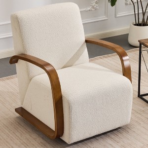Hrinhom 26.8"W Swivel Accent Chair,Modern Sofa chair,Arm chair - 1 of 4
