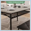 Jojoka 5-Piece Kitchen Table Set with Bench & 2 Stools, PU Upholstered Seating, Metal Frame, Storage Shelf, Space-Saving Dining Set - 4 of 4