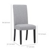 WestinTrends  Upholstered Linen Fabric Dining Chair - 3 of 4