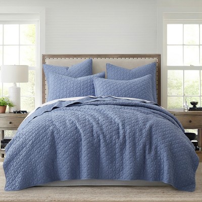 Rowan Blue Full/queen Quilt Set- Homthreads By Levtex Home : Target