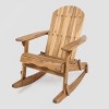 Malibu Acacia Wood Adirondack Rocking Chair - Natural - Christopher Knight Home: Weather-Resistant Patio Accent Chair - 2 of 4