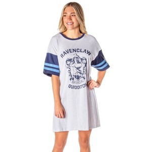 Harry Potter Women's All Houses Nightgown Pajama Shirt Dress - 1 of 4