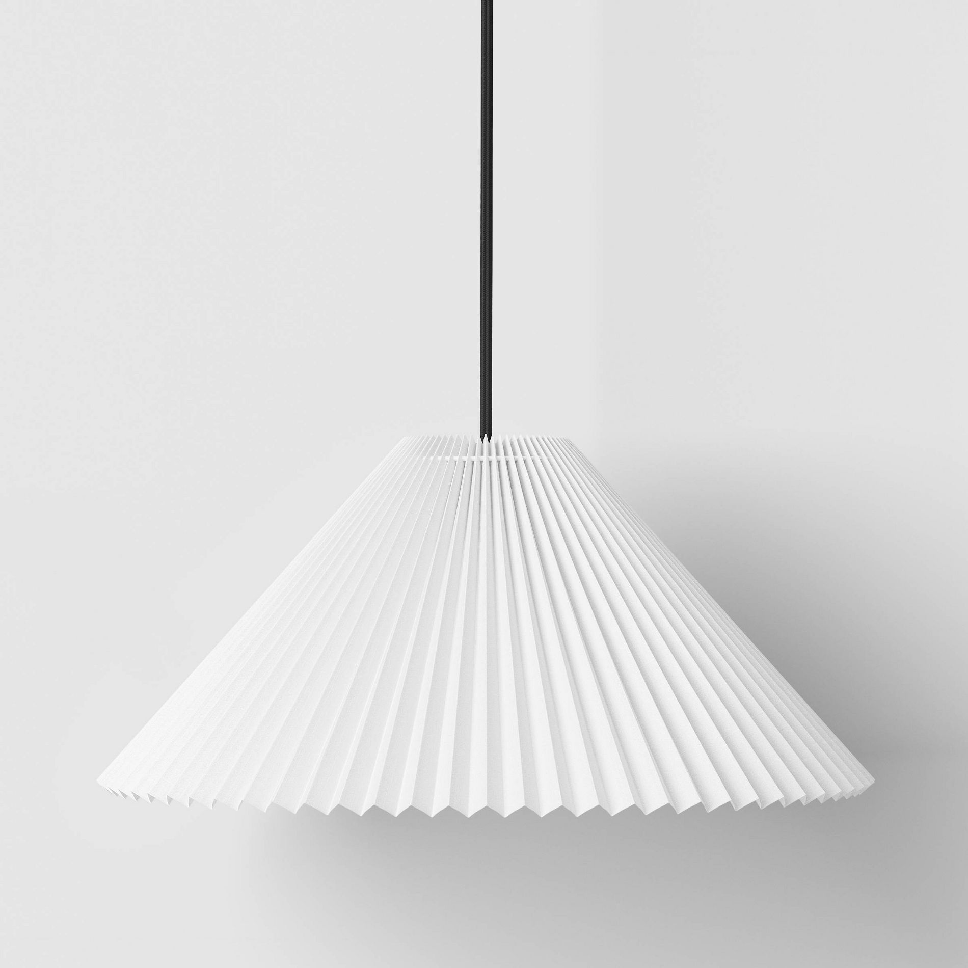 Pendant Lamp with Pleated Fabric Shade White - Room Essentials™