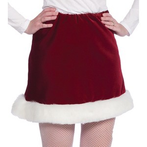 Women's Mrs. Santa Velveteen Skirt - One Size Fits Most - 1 of 1