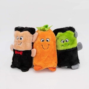 ZippyPaws Colossal Buddies Squeakie, No Stuffing Plush Dog Toy, Halloween Characters, 3 Pack - 1 of 1