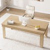 71" Long Farmhouse Dining Table Modern Farmhouse Rustic Oak Wood Rectanglular Dining Table for 6-8 People with Wooden Sturdy Frame - 2 of 3