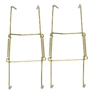 Unique Bargains U Type Zinc Plated with Tip Protectors Invisible Wall Decorative Hooks 2 Pcs - 1 of 3