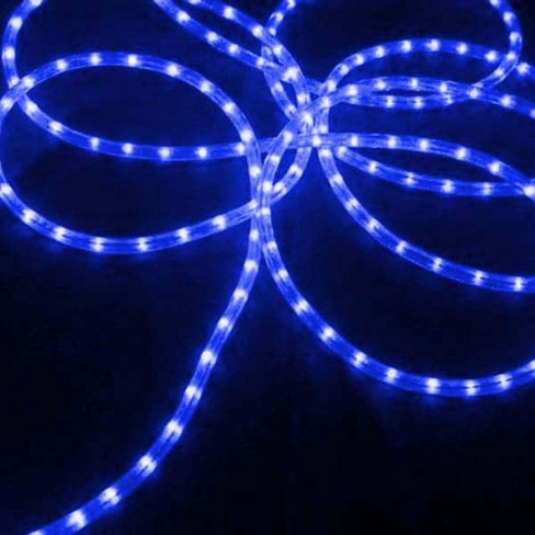 blue and white rope lights