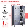 TIRAMISUBEST 9-Door Metal Locker Cabinet 72"H - Gray Storage Lockers with Keys for Gym, Office, School & Home, Industrial Style - 3 of 4