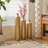 Infurnic Decorative Vases Vases Metal Vases Decorated, Set of 3 Gorgeous Home Decoration, for Living Room and Bedroom, Gold, 6.69"*3.53"*34.25 - 2 of 4