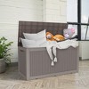 Wooakway 100 Gallon Waterproof All-Weather Storage Box Deck Box Indoor and Outdoor Use - 2 of 4