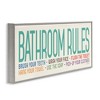 Stupell Industries Bathroom Rules with Teal Text, 24" x 10" - 3 of 4
