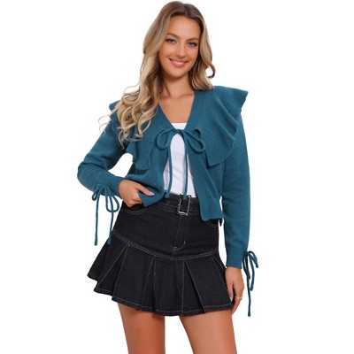 Jess by Meiko Women's Lightweight Flouncy Tie Cardigan