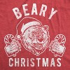 Mens Beary Christmas T Shirt Funny Holiday Party Bear Novelty Graphic Tee - Crazy Dog Men's T Shirt - 2 of 4