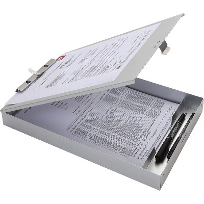 Business Source Clipboard Storage 9-1/5"x1-1/2"x14" Silver 49262