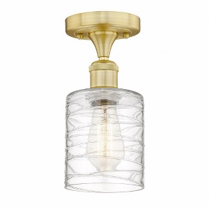 Cobbleskill - 1 Light Semi-Flush Mount In Art Deco Style-9.75 Inches Tall and 5 Inches Wide - 1 of 1