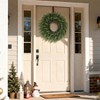 24 inch real cedar wreath front door artificial faux green pine needles indoor outdoor decor natural look durable 200 - 210 characters - 3 of 4