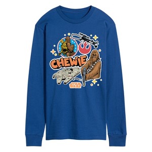 Men's - Star Wars - Chewie Stickers Long Sleeve Graphic T-Shirt - 1 of 3