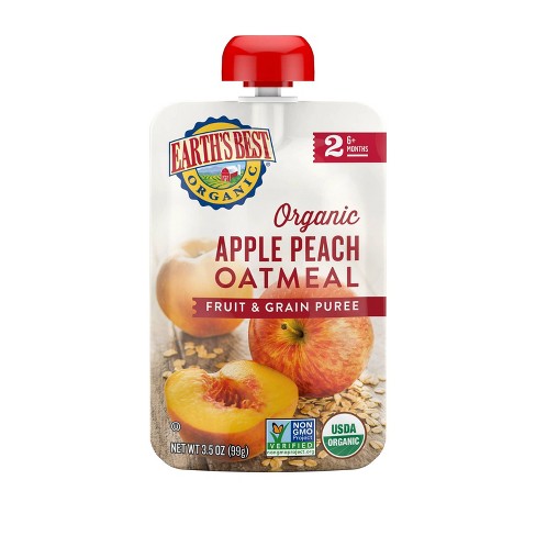 Plum Organics Just Peaches Stage 1 Baby Food Pouch 6 Pk / 3.5 oz