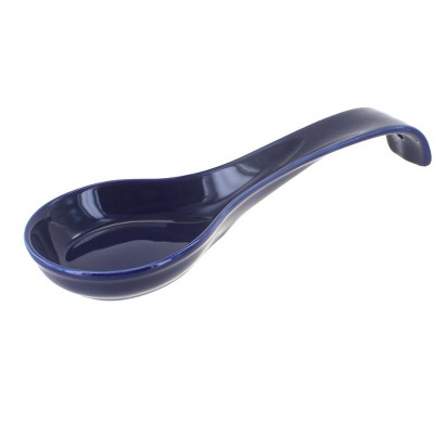 Blue Rose Polish Pottery Cobalt Large Spoon Rest