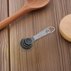 Unique Bargains Measuring Cups 4-Piece Measuring Spoon Set Dishwasher Safe Stainless Steel PP 1 Set - 2 of 4