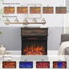 Garvee 25'' Stand Side Table Electric Fireplace with 3-Sided Glass, 5 Adjustable Brightness, Fireplace Stove Heater with Remote Control - 4 of 4
