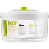 NewHome"3L Salad Spinner Fruit & Vegetable Washer – Hand Cranking Lettuce Drainer with Lid for Kitchen"white - 2 of 4