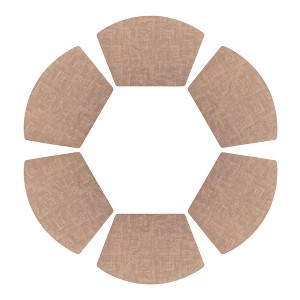 REGALWOVEN Soft Faux Leather Waterproof Wrinkle-resistant Non-slip Place Mat 6 Pcs - 1 of 4