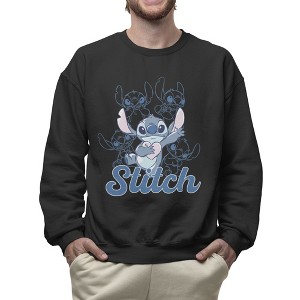 Disney Lilo And Stitch Men's Hold Heart Sketches Sweatshirt