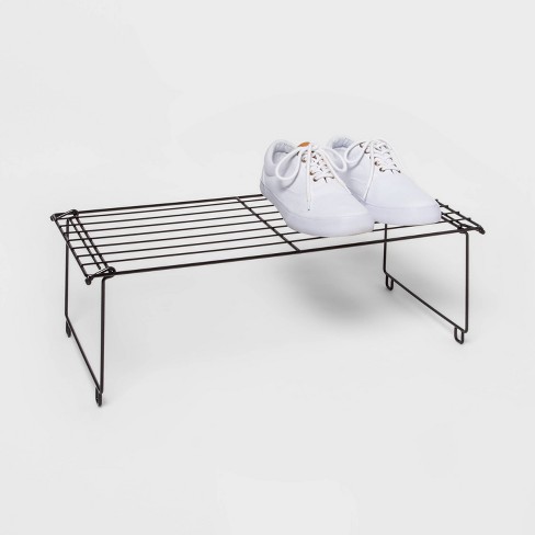 Stackable Single Shoe Rack Black - Room Essentials™ : Target