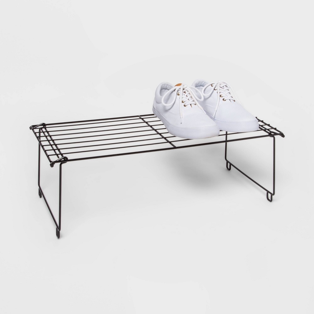 Stackable Single Shoe Rack Black - Room Essentials