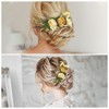 Unique Bargains Women's Durable Simulated Flowers Hair Clip Comb 1 Pc - 4 of 4