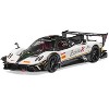 Pagani Zonda Revolucion White and Carbon with Extra Wheels 1/64 Diecast Model Car by CM Model - 2 of 4