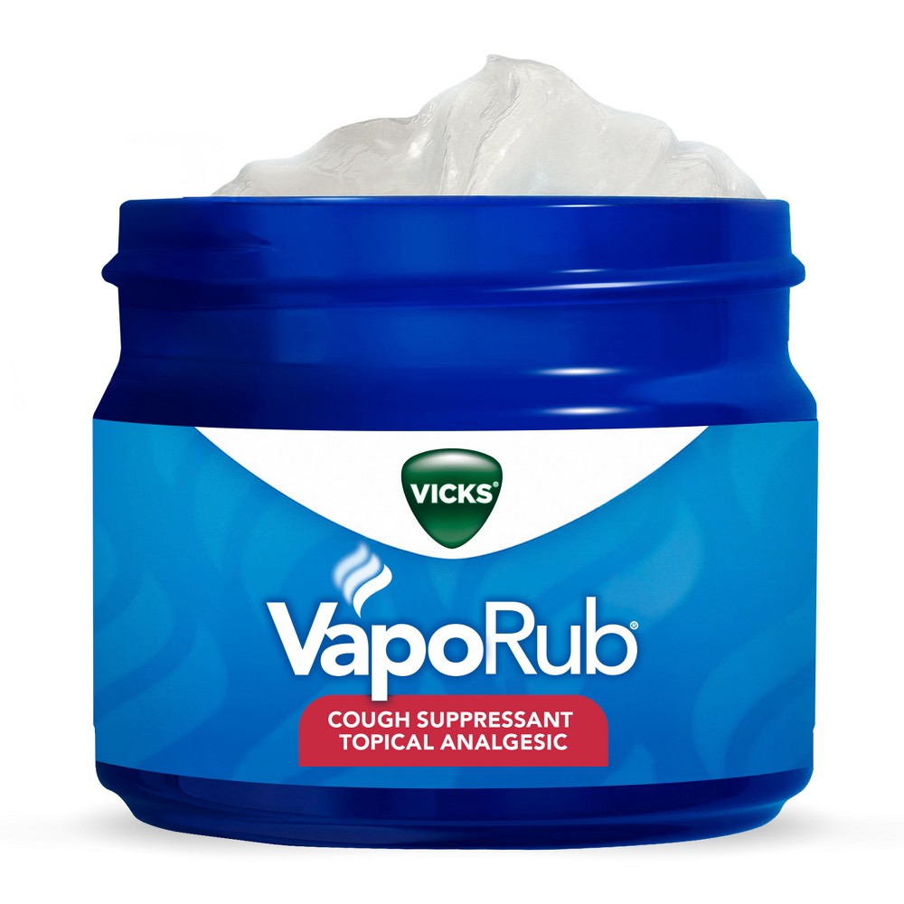 Vicks VapoRub Original Cough Suppressant & Topical Analgesic Ointment 1.76 oz (50 g) product package