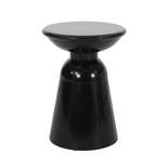 Pelon Outdoor Round Iron Side Table Black - Christopher Knight Home
