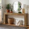 Hommoo Console Table with Hollow Pattern Legs Brown - 3 of 4