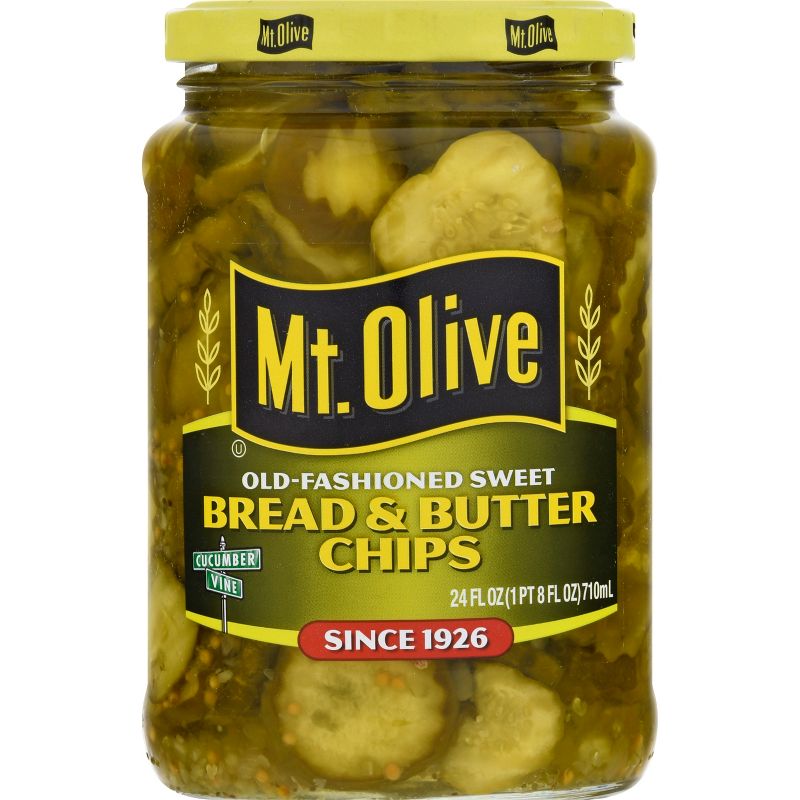 Mt. Olive Old-Fashioned Sweet Bread &#38; Butter Pickle Chips - 24oz, 1 of 5