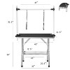 UbMelt Folding Pet Grooming Table with Adjustable Arms,Nooses,Mesh Tray for Medium/Large Dogs,Black - 3 of 4